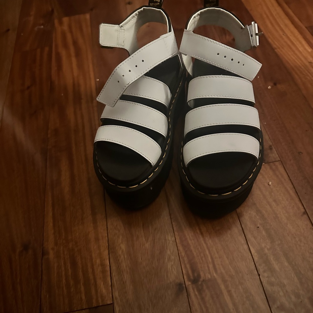 Worn once platform doc marten sandals.
